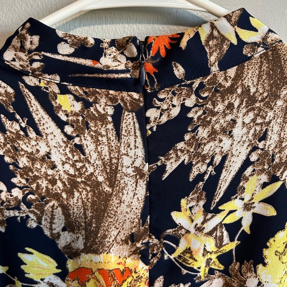 Forever 21 Blue, Orange, Yellow Floral Long Sleeve Romper-Md - Picture 7 of 9